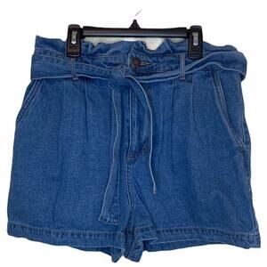 Forever 21 Contemporary Denim Paper Bag Shorts Womens Size Large